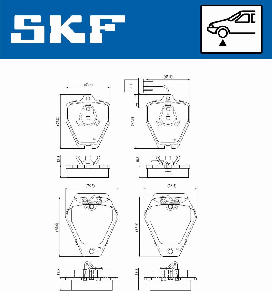 SKF VKBP 81063 E - Bremžu uzliku kompl., Disku bremzes ps1.lv