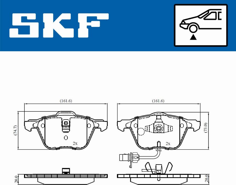 SKF VKBP 81035 E - Bremžu uzliku kompl., Disku bremzes ps1.lv