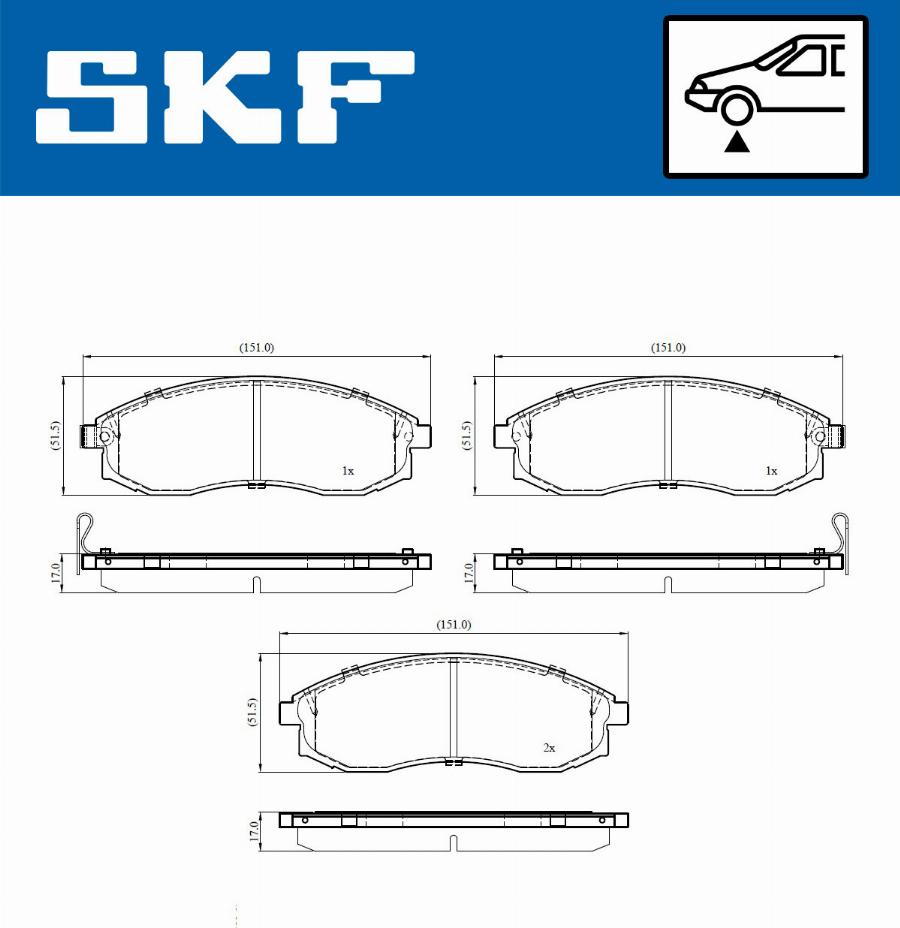 SKF VKBP 81121 A - Bremžu uzliku kompl., Disku bremzes ps1.lv