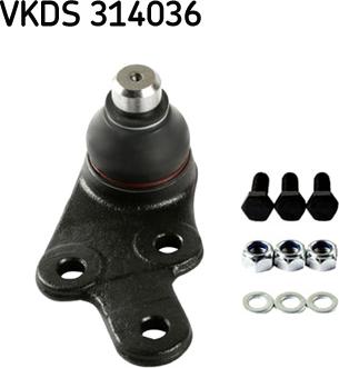 SKF VKDS 314036 - Balst / Virzošais šarnīrs ps1.lv