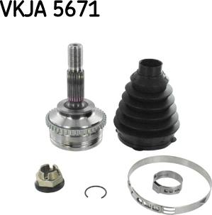 SKF VKJA 5671 - Šarnīru komplekts, Piedziņas vārpsta ps1.lv