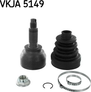 SKF VKJA 5149 - Šarnīru komplekts, Piedziņas vārpsta ps1.lv