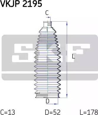 SKF VKJP 2195 - Putekļusargu komplekts, Stūres iekārta ps1.lv