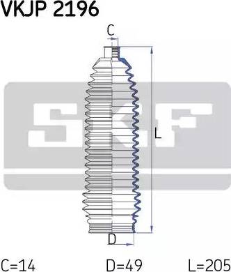 SKF VKJP 2196 - Putekļusargu komplekts, Stūres iekārta ps1.lv