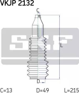 SKF VKJP 2132 - Putekļusargu komplekts, Stūres iekārta ps1.lv