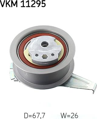 SKF VKM11295 - Spriegotājrullītis, Gāzu sadales mehānisma piedziņas siksna ps1.lv