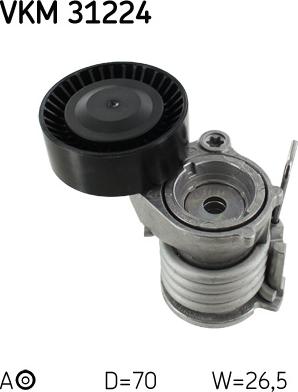 SKF VKM 31224 - Parazīt / Vadrullītis, Ķīļrievu siksna ps1.lv