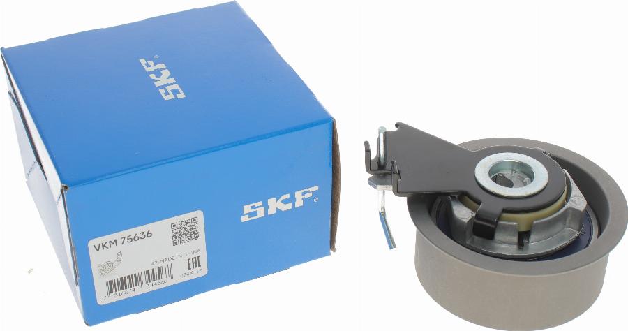 SKF VKM 75636 - Spriegotājrullītis, Gāzu sadales mehānisma piedziņas siksna ps1.lv