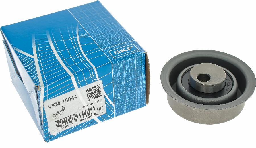 SKF VKM 75044 - Spriegotājrullītis, Gāzu sadales mehānisma piedziņas siksna ps1.lv