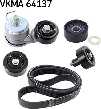 SKF VKMA 64137 - Ķīļrievu siksnu komplekts ps1.lv