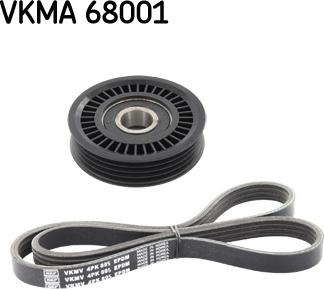 SKF VKMA 68001 - Ķīļrievu siksnu komplekts ps1.lv