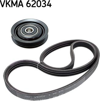 SKF VKMA 62034 - Ķīļrievu siksnu komplekts ps1.lv