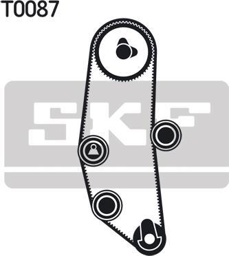 SKF VKMA 08001 - Zobsiksnas komplekts ps1.lv