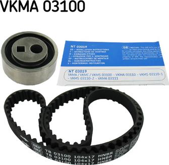 SKF VKMA 03100 - Zobsiksnas komplekts ps1.lv