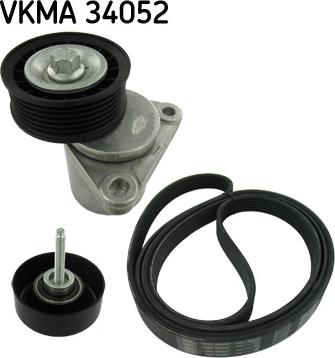 SKF VKMA 34052 - Ķīļrievu siksnu komplekts ps1.lv