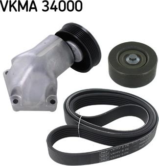 SKF VKMA 34000 - Ķīļrievu siksnu komplekts ps1.lv