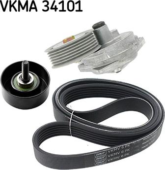 SKF VKMA 34101 - Ķīļrievu siksnu komplekts ps1.lv