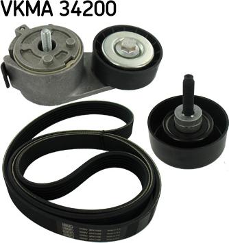 SKF VKMA 34200 - Ķīļrievu siksnu komplekts ps1.lv