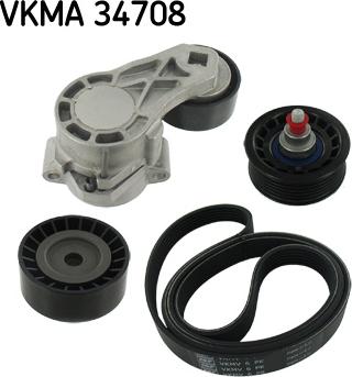 SKF VKMA 34708 - Ķīļrievu siksnu komplekts ps1.lv