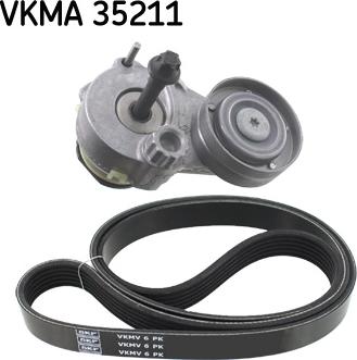 SKF VKMA 35211 - Ķīļrievu siksnu komplekts ps1.lv