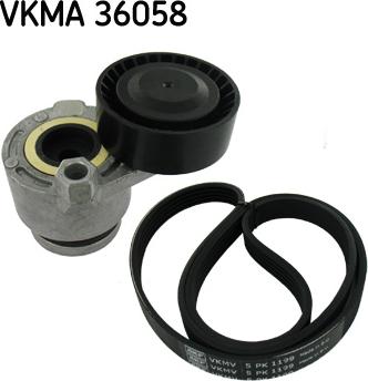 SKF VKMA 36058 - Ķīļrievu siksnu komplekts ps1.lv