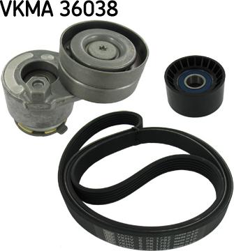 SKF VKMA 36038 - Ķīļrievu siksnu komplekts ps1.lv