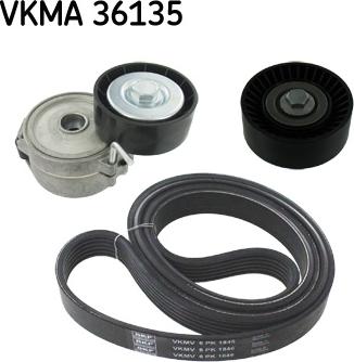 SKF VKMA 36135 - Ķīļrievu siksnu komplekts ps1.lv