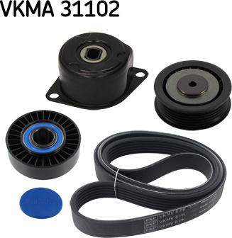 SKF VKMA 31102 - Ķīļrievu siksnu komplekts ps1.lv