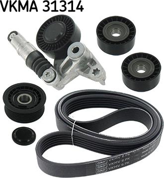 SKF VKMA 31314 - Ķīļrievu siksnu komplekts ps1.lv