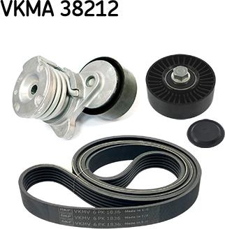 SKF VKMA 38212 - Ķīļrievu siksnu komplekts ps1.lv