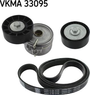 SKF VKMA 33095 - Ķīļrievu siksnu komplekts ps1.lv