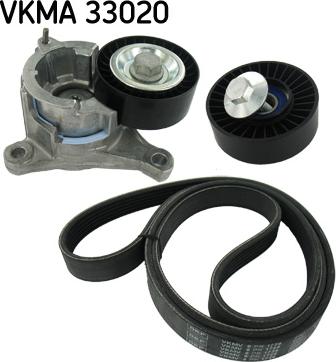 SKF VKMA 33020 - Ķīļrievu siksnu komplekts ps1.lv