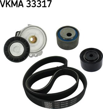 SKF VKMA 33317 - Ķīļrievu siksnu komplekts ps1.lv