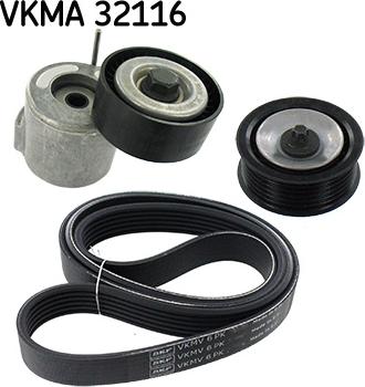 SKF VKMA 32116 - Ķīļrievu siksnu komplekts ps1.lv