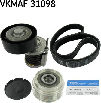 SKF VKMAF 31098 - Ķīļrievu siksnu komplekts ps1.lv