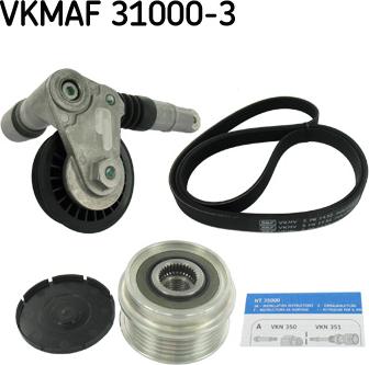 SKF VKMAF 31000-3 - Ķīļrievu siksnu komplekts ps1.lv