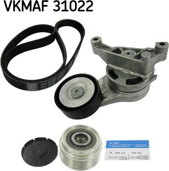 SKF VKMAF 31022 - Ķīļrievu siksnu komplekts ps1.lv