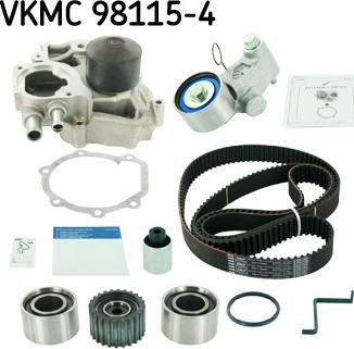 SKF VKMC 98115-4 - Ūdenssūknis + Zobsiksnas komplekts ps1.lv