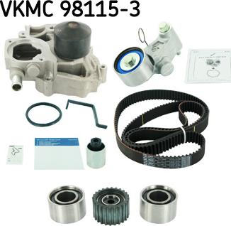 SKF VKMC 98115-3 - Ūdenssūknis + Zobsiksnas komplekts ps1.lv