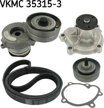 SKF VKMC 35315-3 - Ūdenssūknis + ķīļrievu siksnas komplekts ps1.lv