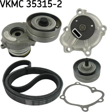 SKF VKMC 35315-2 - Ūdenssūknis + ķīļrievu siksnas komplekts ps1.lv