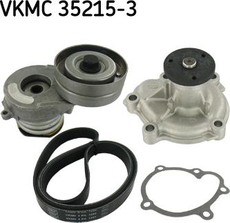 SKF VKMC 35215-3 - Ūdenssūknis + ķīļrievu siksnas komplekts ps1.lv