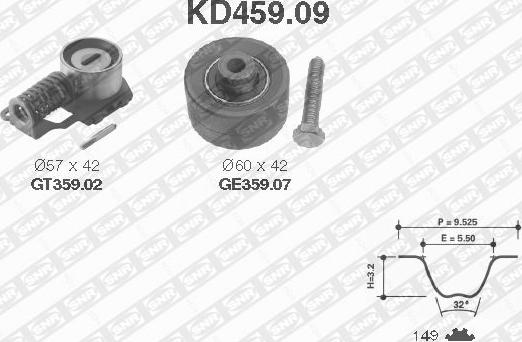 SNR KD459.09 - Zobsiksnas komplekts ps1.lv