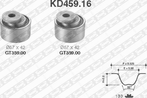 SNR KD459.16 - Zobsiksnas komplekts ps1.lv