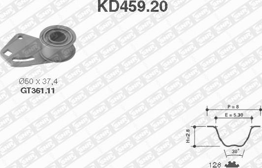 SNR KD459.20 - Zobsiksnas komplekts ps1.lv