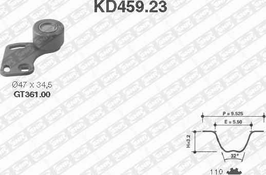 SNR KD459.23 - Zobsiksnas komplekts ps1.lv