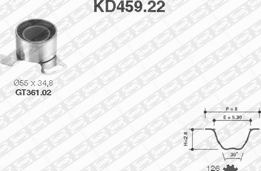 SNR KD459.22 - Zobsiksnas komplekts ps1.lv