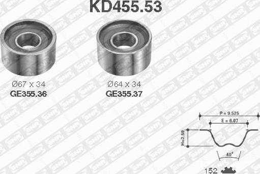 SNR KD455.53 - Zobsiksnas komplekts ps1.lv