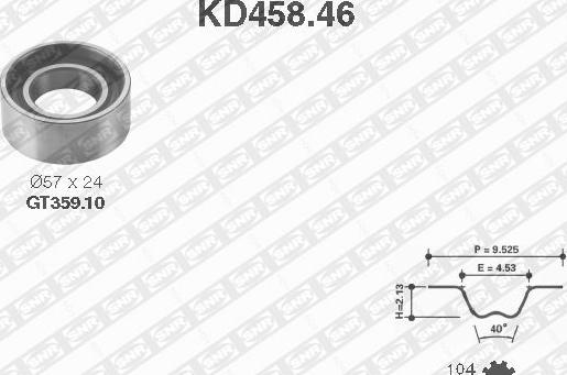 SNR KD458.46 - Zobsiksnas komplekts ps1.lv