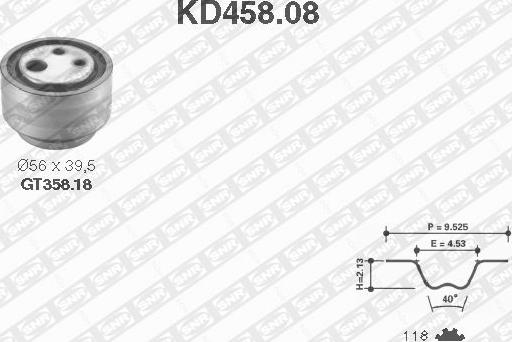 SNR KD458.08 - Zobsiksnas komplekts ps1.lv